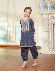 Midnight Charm Embroidered Lawn Suit