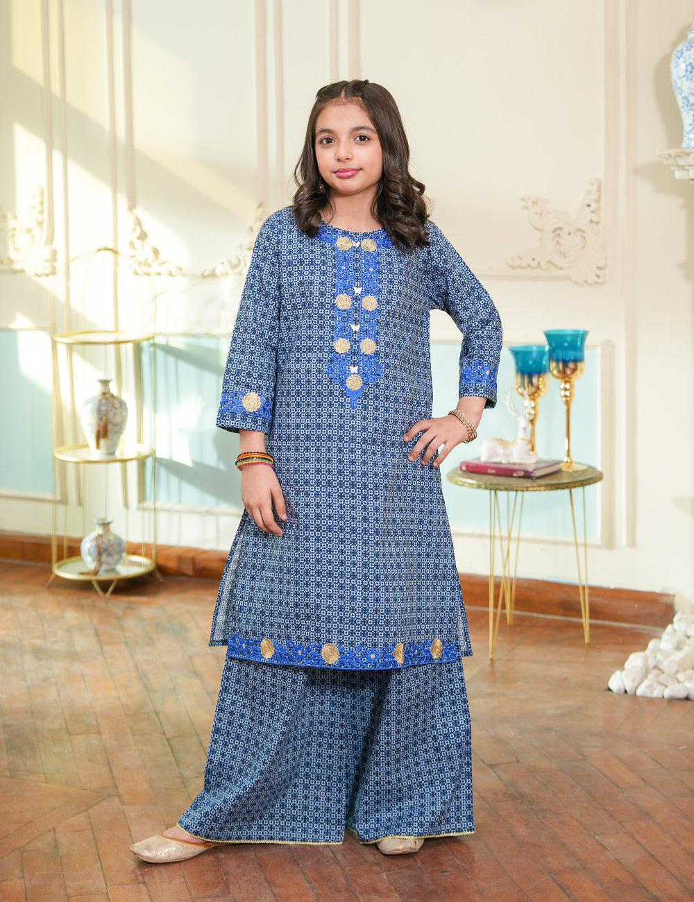 Royal Indigo Embroidered Lawn Suit