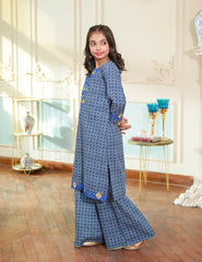 Royal Indigo Embroidered Lawn Suit