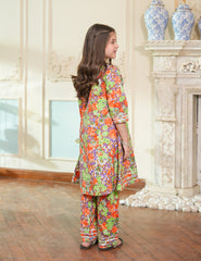 Sunset Garden Printed Lawn Suit