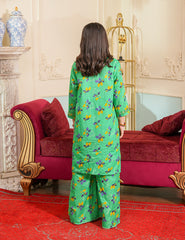Verdant Blossom Embroidered Lawn Suit