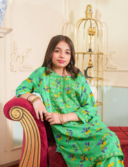 Verdant Blossom Embroidered Lawn Suit
