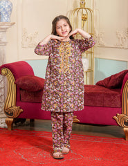 Midnight Blossom Cotton Lawn Suit