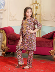 Midnight Blossom Cotton Lawn Suit
