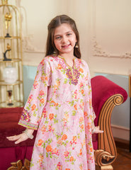 Blush Bloom Printed Lawn Suit