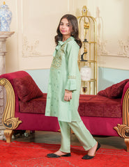 Mint Elegance Cotton Lawn Suit