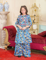 Blue Blossom Cotton Lawn Suit