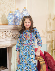 Blue Blossom Cotton Lawn Suit