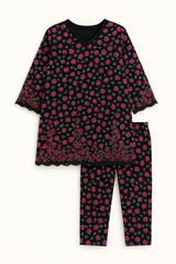 Midnight Petals 2-Piece Kurta Set