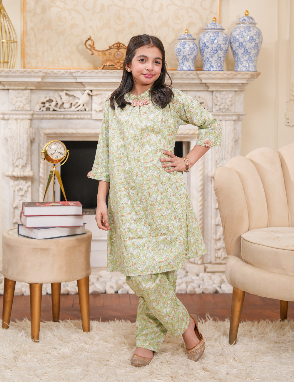 Pastel Garden Cotton Lawn Suit