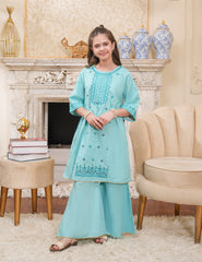 Aqua Elegance Cotton Lawn Suit