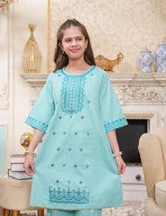 Aqua Elegance Cotton Lawn Suit