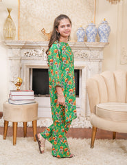 Emerald Blossom Printed Lawn Suit