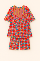 Floral Whirl 2-Piece Kurta Set