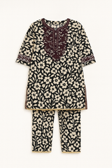Floral Noir 2-Piece Kurta Set