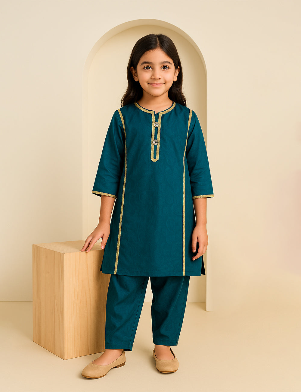 Teal Grace 2-Piece Kurta Set
