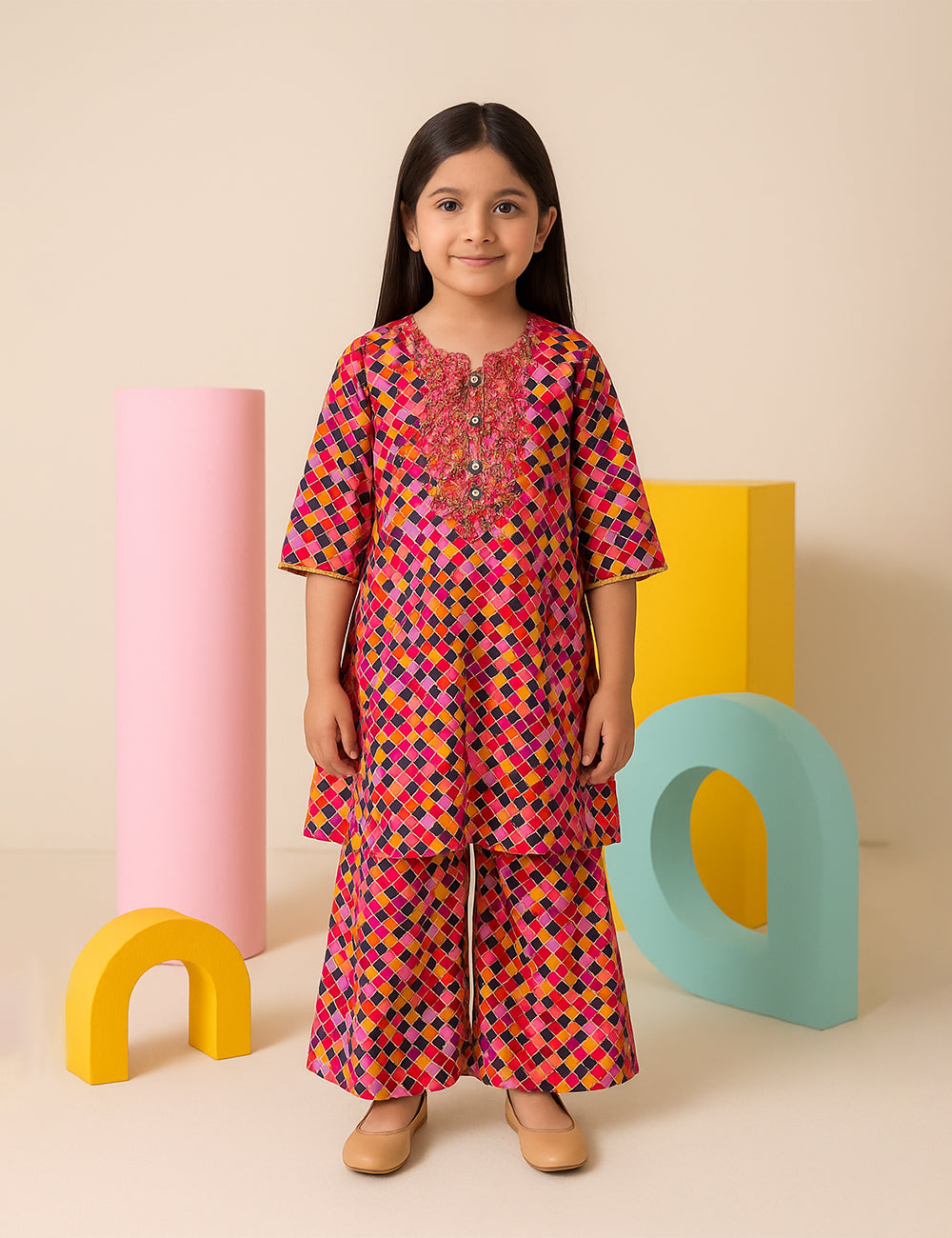 Mosaic Pop 2-Piece Kurta Set