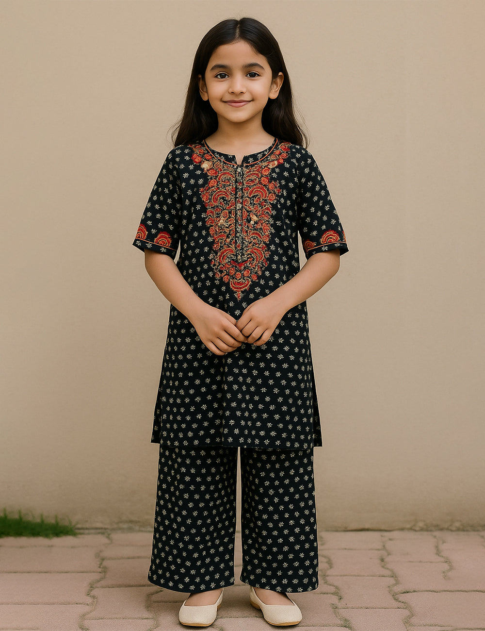 Midnight Motif 2- Piece Kurta Set