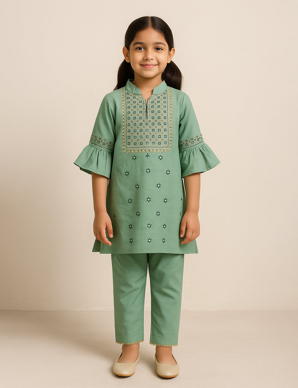 Olive Grace 2- Piece Kurta Set