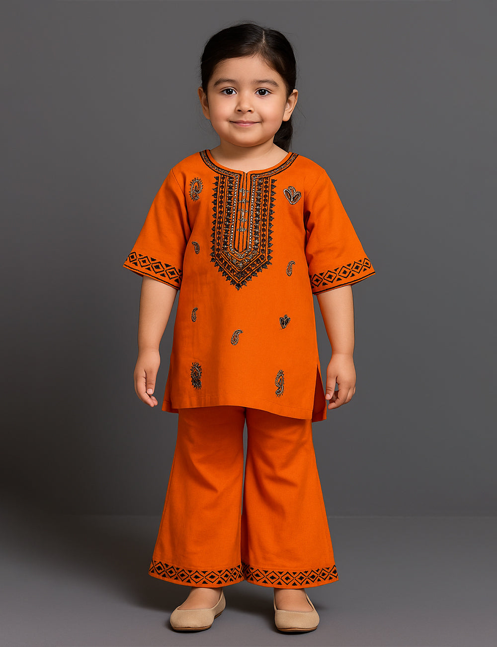 Tangerine Breeze 2-Piece Kurta Set