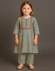 Olive Petal 2-Piece Kurta Set