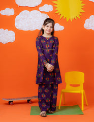 Orchid Plum Khadar 2 Pcs Set