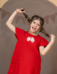 Ruby Ribbon Smock Top