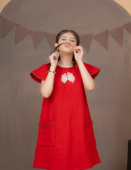 Ruby Ribbon Smock Top