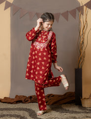 Maroon Heritage 2 Pcs Set