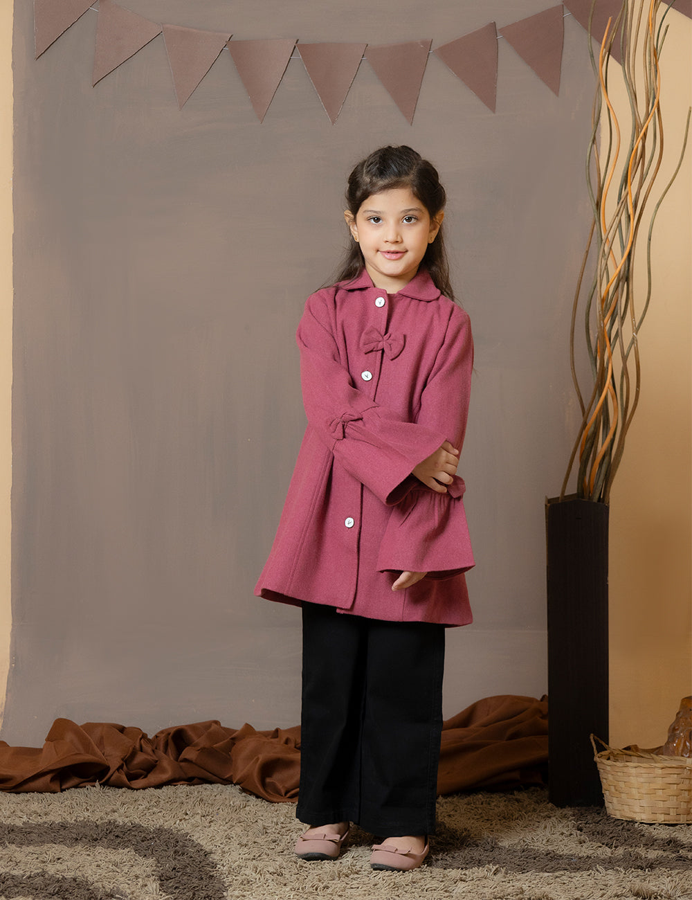 Deep Rose Belle wool Top