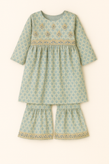 Mint Elegance 2-Piece Kurta Set